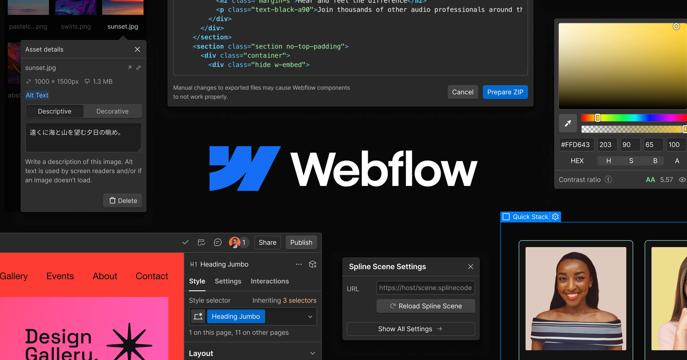 Preview of Webflow
